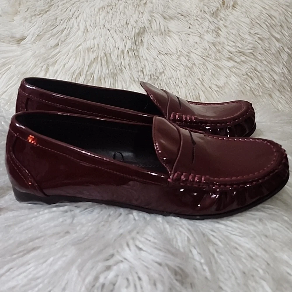 Zara Burgundy Loafers - Picture 5 of 12